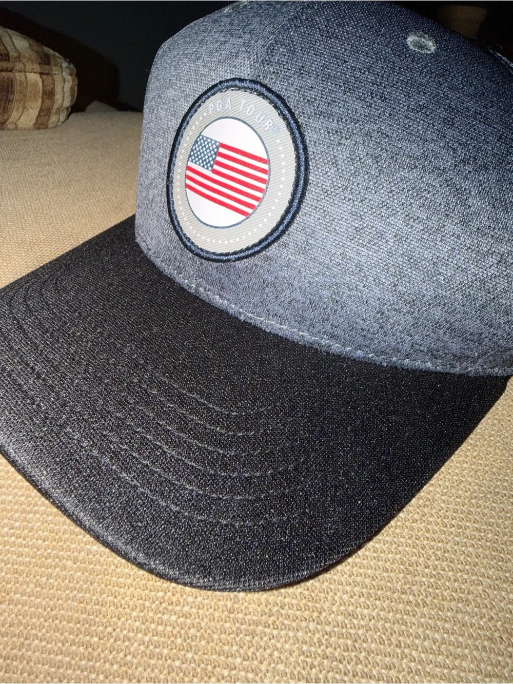 PGA Tour Pro Series Embroidered Knit Cap — Gray & Black